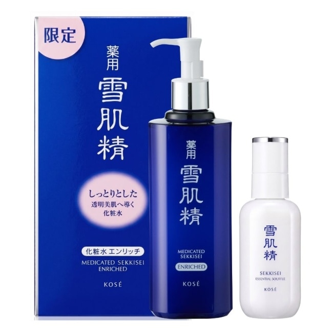 【KOSE 高絲】雪肌精雙享禮盒組 雪肌精化妝水500ml+舒芙蕾精華乳140ml(極潤型) 公司貨 image
