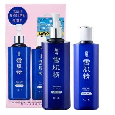 KOSE 高絲 - 【KOSE 高絲】雪肌精超值回饋組 雪肌精化妝水500ml+360ml(極潤型)+水敷容14入 公司貨 image