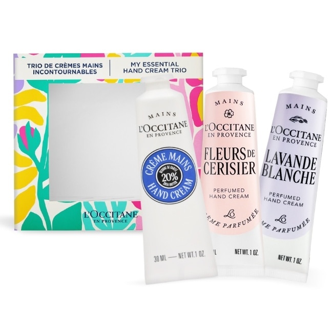 L’OCCITANE 歐舒丹 經典三入護手霜禮盒組(30mlX3)-乳油木+櫻花+白薰衣草-國際航空版 image