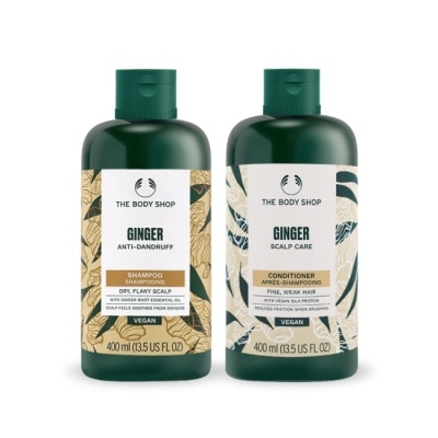 THE BODY SHOP - THE BODY SHOP 薑根鏗活蓬鬆洗護組(400mlX2)[護髮乳+洗髮精]-國際航空版
