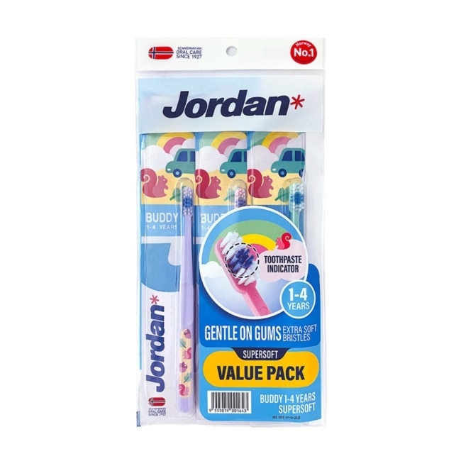 Jordan 麻吉麻吉兒童牙刷(1~4歲) 促銷包3入 (超軟毛 顏色隨機) image