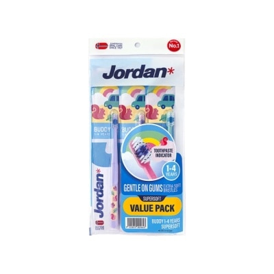 JORDAN - Jordan 麻吉麻吉兒童牙刷(1~4歲) 促銷包3入 (超軟毛 顏色隨機) image