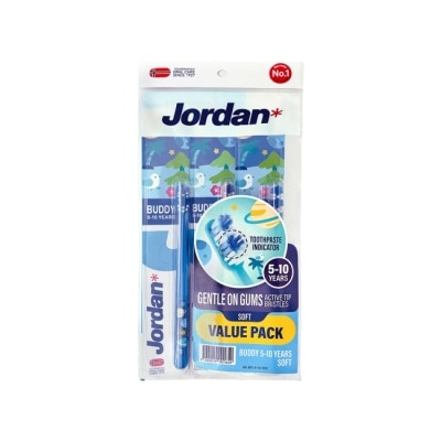 JORDAN - Jordan 麻吉麻吉兒童牙刷(5~10歲) 促銷包3入 (超軟毛 顏色隨機) image