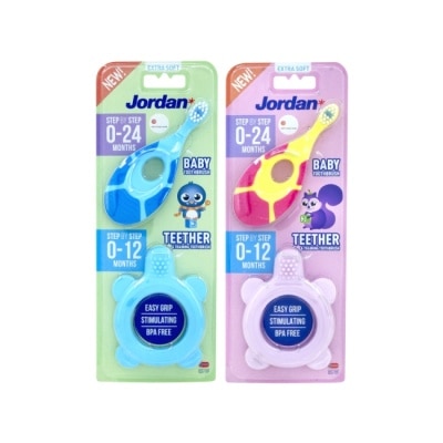 JORDAN - Jordan 兒童固齒器牙刷組 2入 0-1歲/0-2歲 (顏色隨機) image