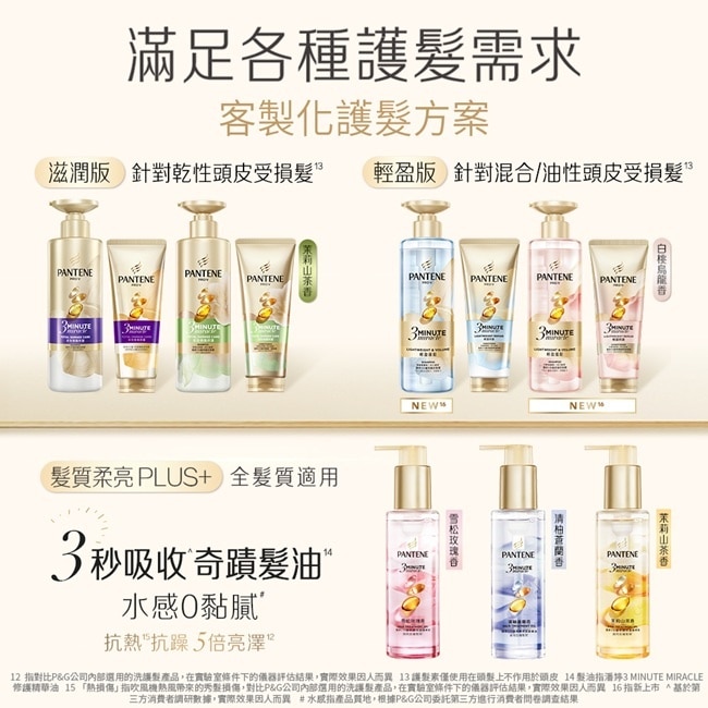 潘婷3 MINUTE MIRACLE輕盈白桃護髮180ML image
