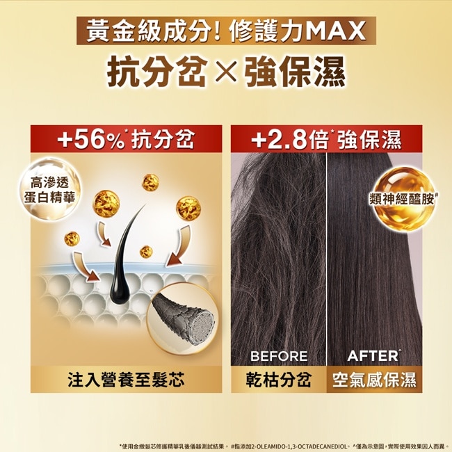 巴黎萊雅金緻髮芯修護精華乳90ml # 免沖洗 image