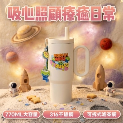 野獸國 - 迪士尼 玩具總動員 吸管保溫杯 三眼怪滑板款 770ml(附吊飾) image