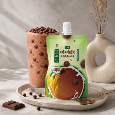 ioh艾禾生醫 - ioh啵啵飲 低卡高蛋白奶昔(麥芽巧克力)35g image