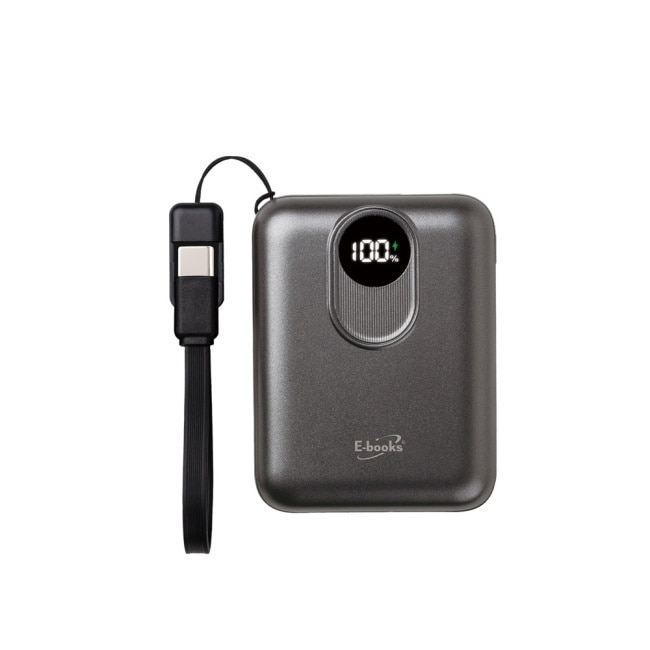 【2入組】E-books B148 台灣製造10000mAh固態行動電源-灰 image
