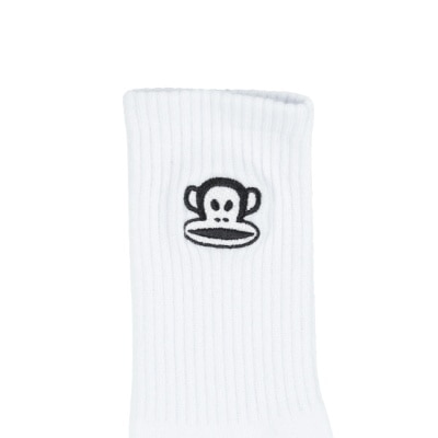 PAULFRANK PAUL FRANK男款電繡長襪 米白 image