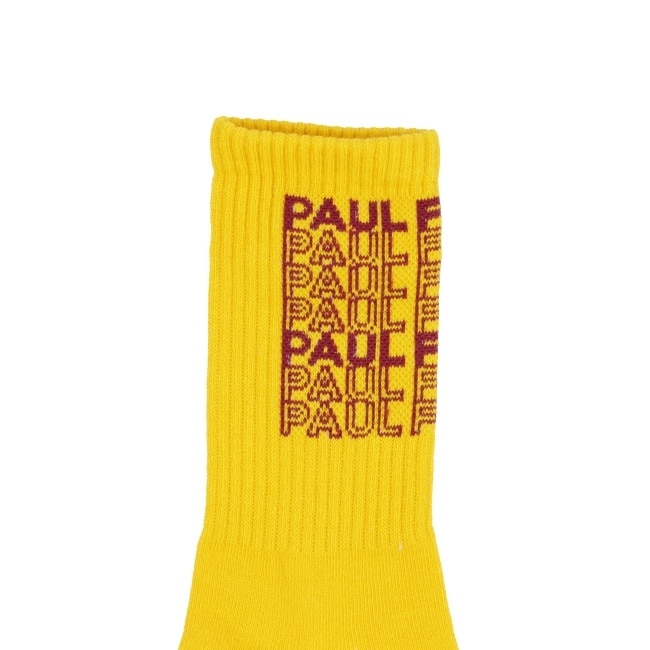 PAUL FRANK男款字母長襪 中黃 image