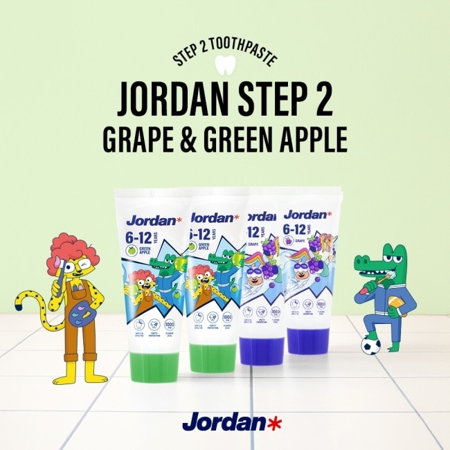 Jordan 清新水果味兒童牙膏(6-12歲)-葡萄口味 image