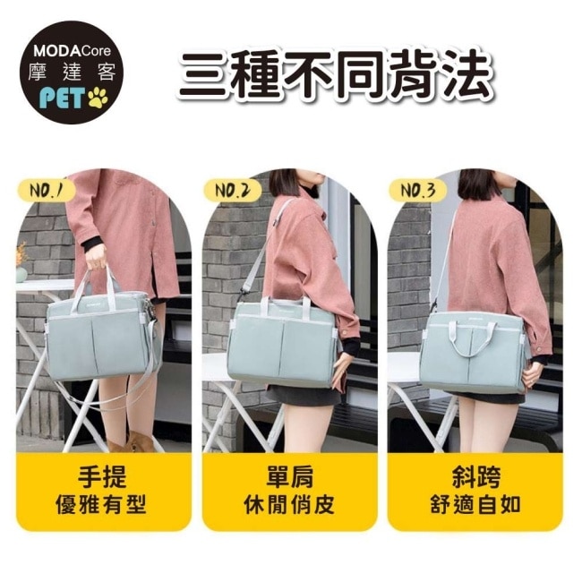 摩達客 可背可掛防水多用途大容量嬰兒&寵物推車掛包肩背包 粉色 可手提斜背外出包多色可選實用 image