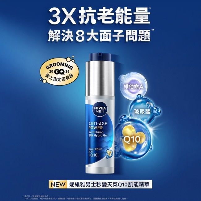 妮維雅男士秒變天菜Q10肌能精華50ml image