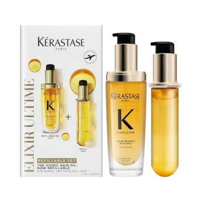 KERASTASE - KERASTASE卡詩 金緻柔馭山茶花鎏光露 75ml+填裝瓶75ml #升級版