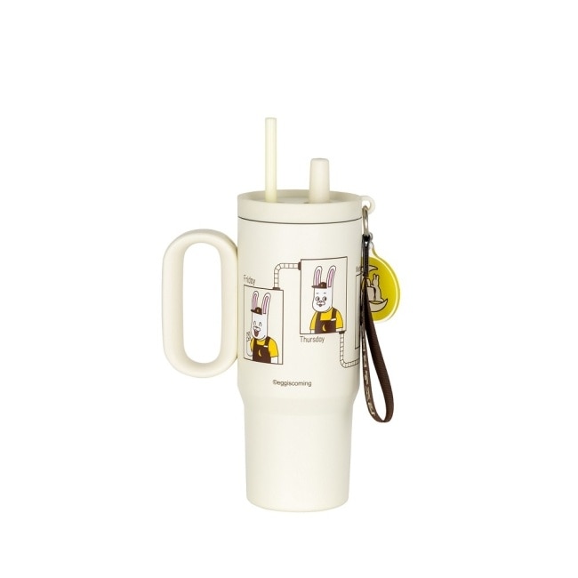 地球娛樂室 吸管保溫杯 最佳社畜款 770ml(附吊飾) image
