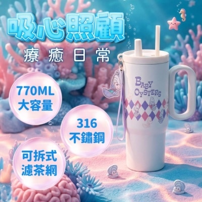 野獸國 - 迪士尼 牡蠣寶寶 吸管保溫杯 粉紫款 770ml(附吊飾) image