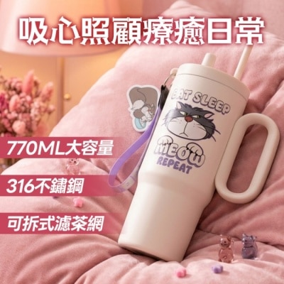 野獸國 - 迪士尼 魯斯佛 吸管保溫杯 MEOW款 770ml(附吊飾) image
