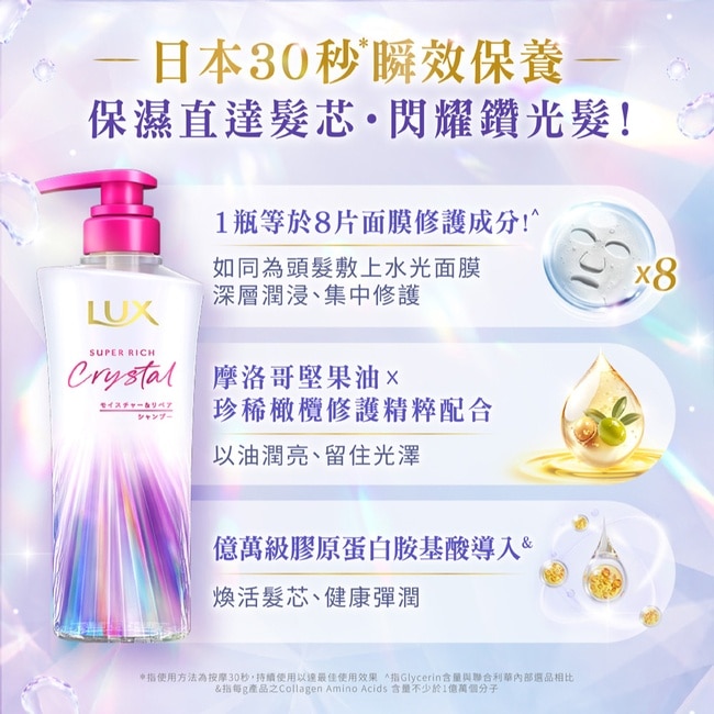 麗仕極輕光護膜保濕水鑽光洗髮精 450G image