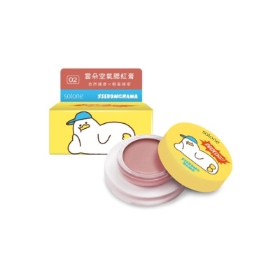 Solone - Solone 雲朵空氣腮紅膏02裸杏桃SSEBONGRAMA 躺平鴨款 /5g image