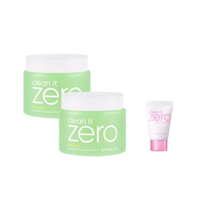BANILA CO ZERO零感肌瞬淨卸妝霜-茶樹控油 180ml(二入)贈8ml 10/15-10/19 暫停出貨 image