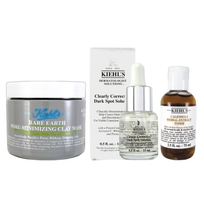 KIEHL’S 契爾氏 - KIEHLS白泥面膜125ml+金盞花化妝水75ml+激光淡斑精華15ml image