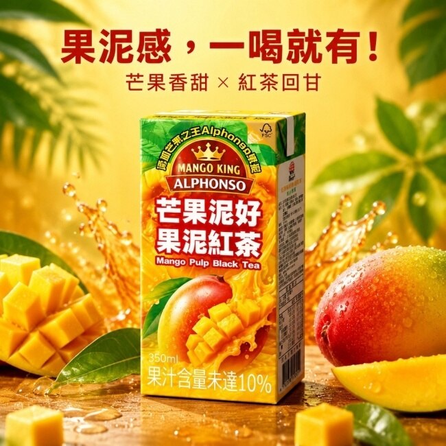 生活芒果泥好果泥紅茶350ml 24入 箱購 image