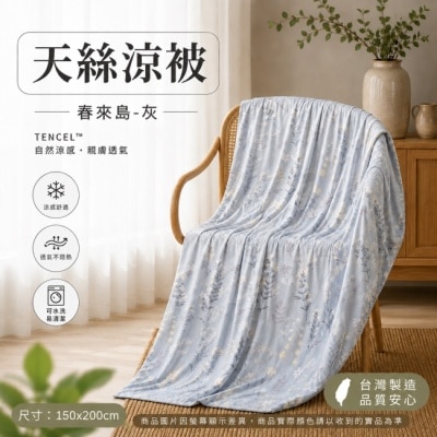 慕月家居 慕月家居 天絲涼被 春來島灰1入 150x200cm(+ 5cm) image
