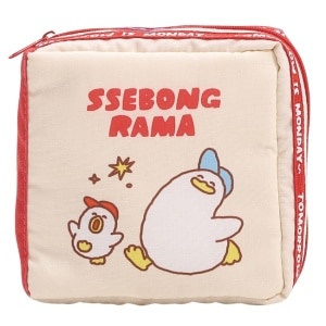 好裝鴨書本化妝包 (米紫色款) image