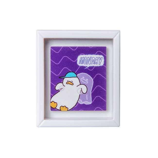 【SSEBONGRAMA 躺平鴨】Duck藝術家磁鐵小畫框 MONDE BLUE款 image