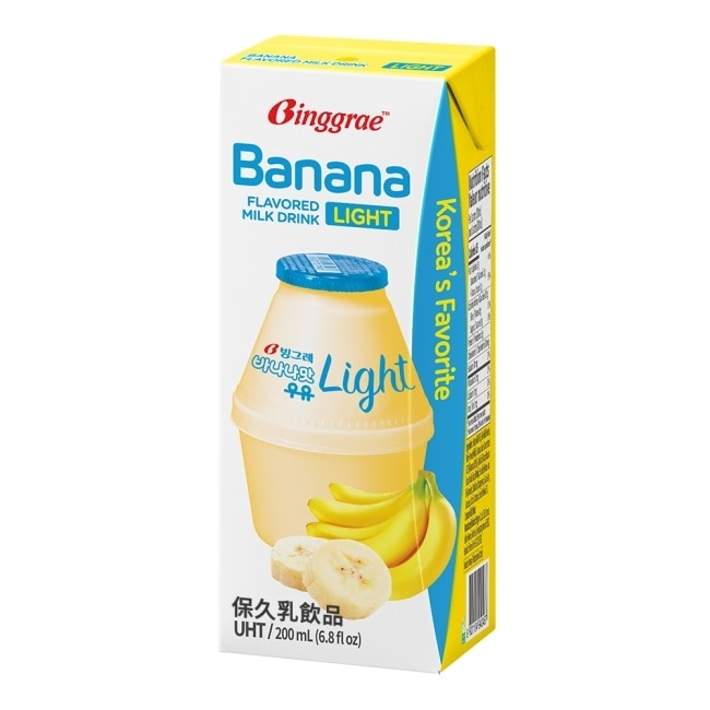 Binggrae Light香蕉風味保久乳飲品200ML image