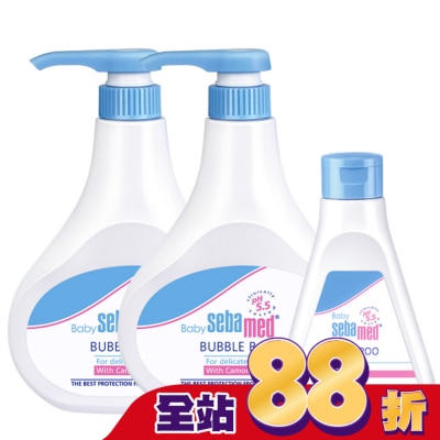 seba med 施巴 施巴5.5嬰兒泡泡浴露500mlx2入組