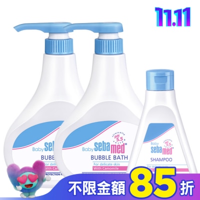 seba med 施巴 施巴5.5嬰兒泡泡浴露500mlx2入組