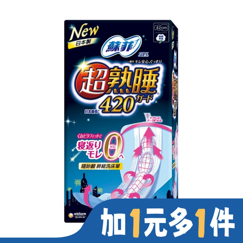 蘇菲彈力貼身超熟睡10片42cm