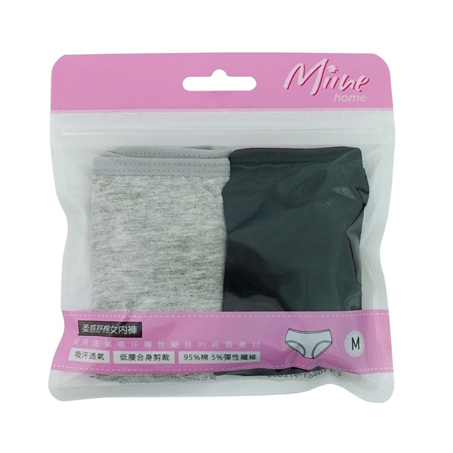 Miine柔感舒棉女內褲2入組-M