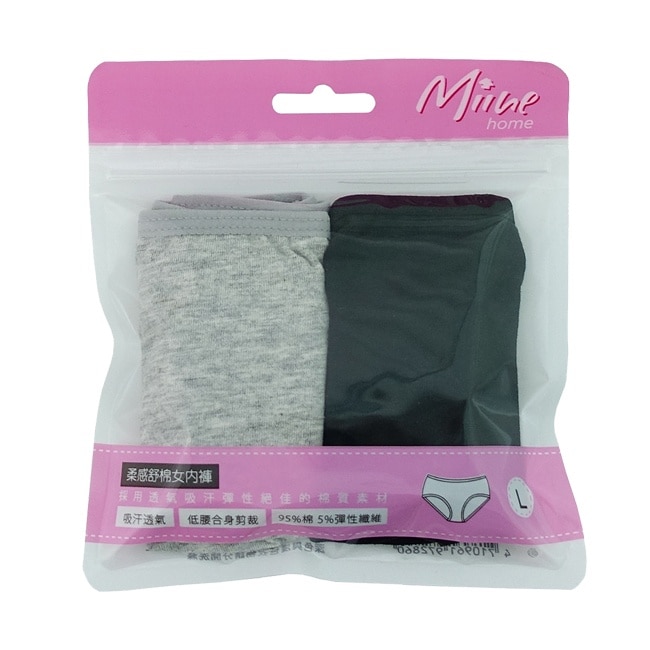 Miine柔感舒棉女內褲2入組-L