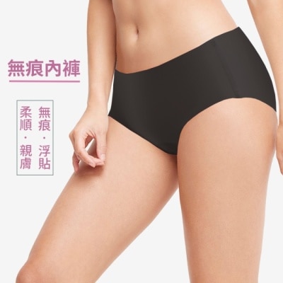Miine Miine 無痕中腰女內褲-黑色-L