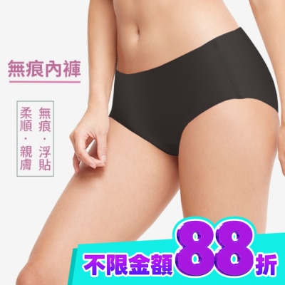 Miine Miine 無痕中腰女內褲 黑色 M image