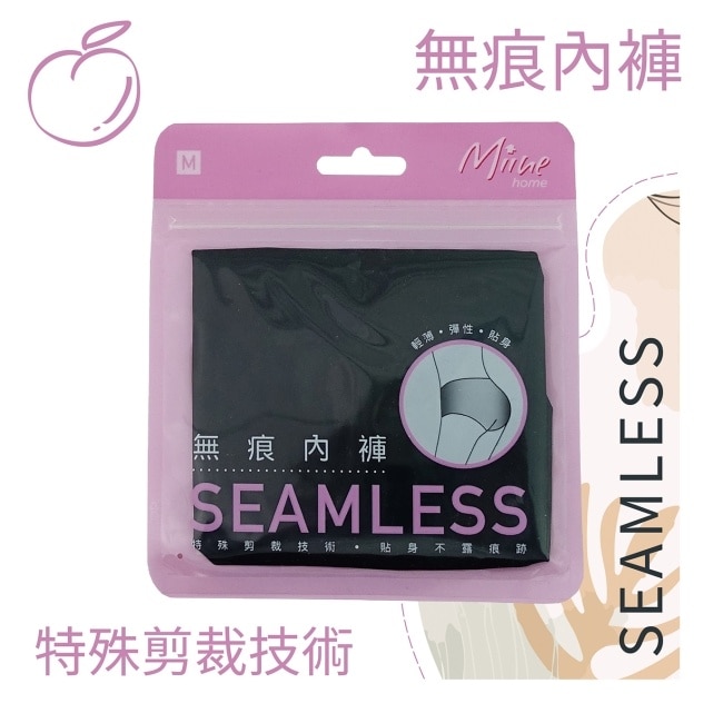Miine 無痕中腰女內褲 黑色 M image