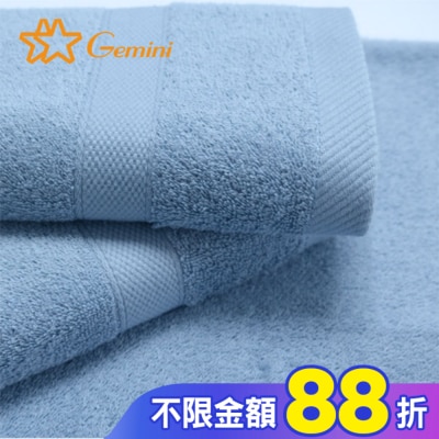 MIINE Miine素色菱格緞檔毛巾(天空藍)TSB115