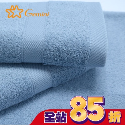 MIINE Miine素色菱格緞檔毛巾(天空藍)TSB115