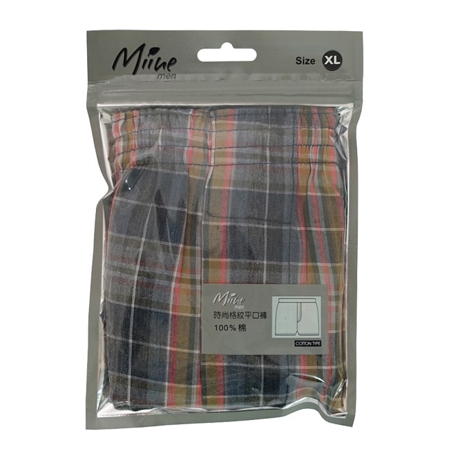 Miine 時尚格紋平口褲 XL【顏色隨機出貨】 image
