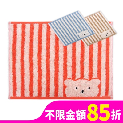 Miine 條紋彩色熊小方巾【顏色隨機出貨】