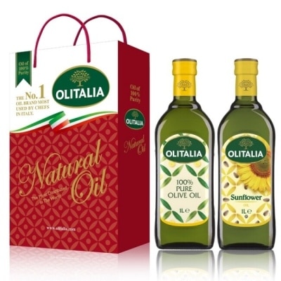 OLITALIA 奧利塔 Olitalia奧利塔純橄欖油+葵花油禮盒組(1000mlx2瓶)