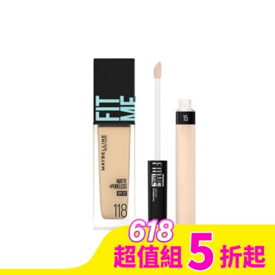 Maybelline 媚比琳 媚比琳 FIT ME反孔特霧粉底液 118+遮遮稱奇遮瑕膏15白皙色