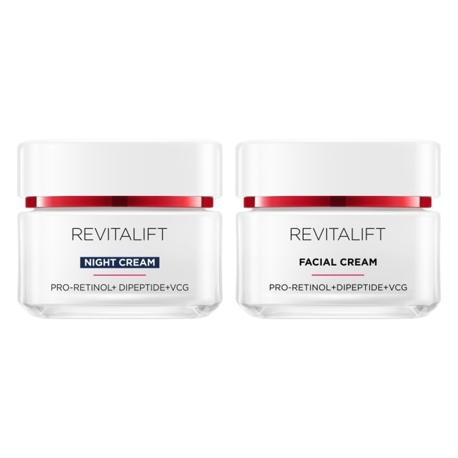 巴黎萊雅活力緊緻專研抗皺修護乳霜50ml+晚霜50ml