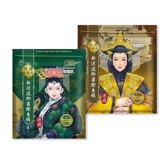 Mdmmd.新涼感抑菌衛生棉-一般型24.5cm 8片*6+夜用加長型41cm 5片*6