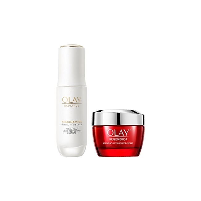 OLAY 美白抗老超值組 OLAY水感透白光曜精華30ml+護膚霜50G