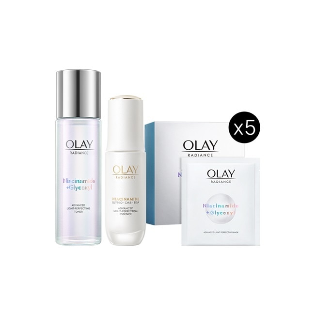 OLAY 水感透白三步驟囤貨組 精華30ml+精華水150ml+面膜5片