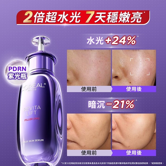 巴黎萊雅超水光P.D.R.N.修護精華30ml_2入組 #紫光瓶 #PDRN image